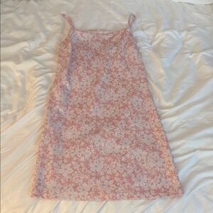 Altar'd State Pink and White Floral Dress